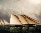 Yacht 'Dauntless' Racing Toward Victory - 詹姆斯·E·巴特斯沃思